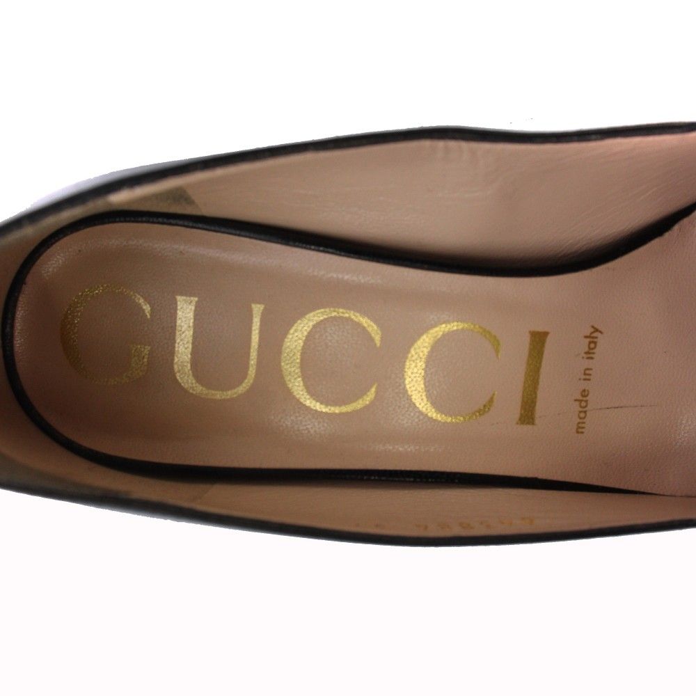 Gucci Malaga Kid Nero Horsebit Loafers Leather 37 Black — view 5