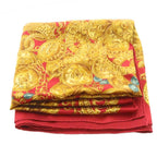 Chanel Vintage Chain Pattern Silk Scarf Red — view 3