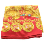 Chanel Vintage Chain Pattern Silk Scarf Red — view 2