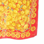 Chanel Vintage Chain Pattern Silk Scarf Red — view 4