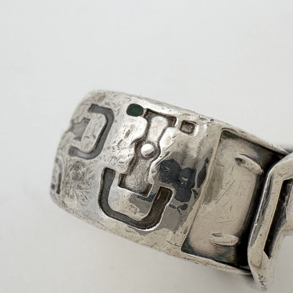 Gucci Belt Motif Ring Horsebit Silver — view 5