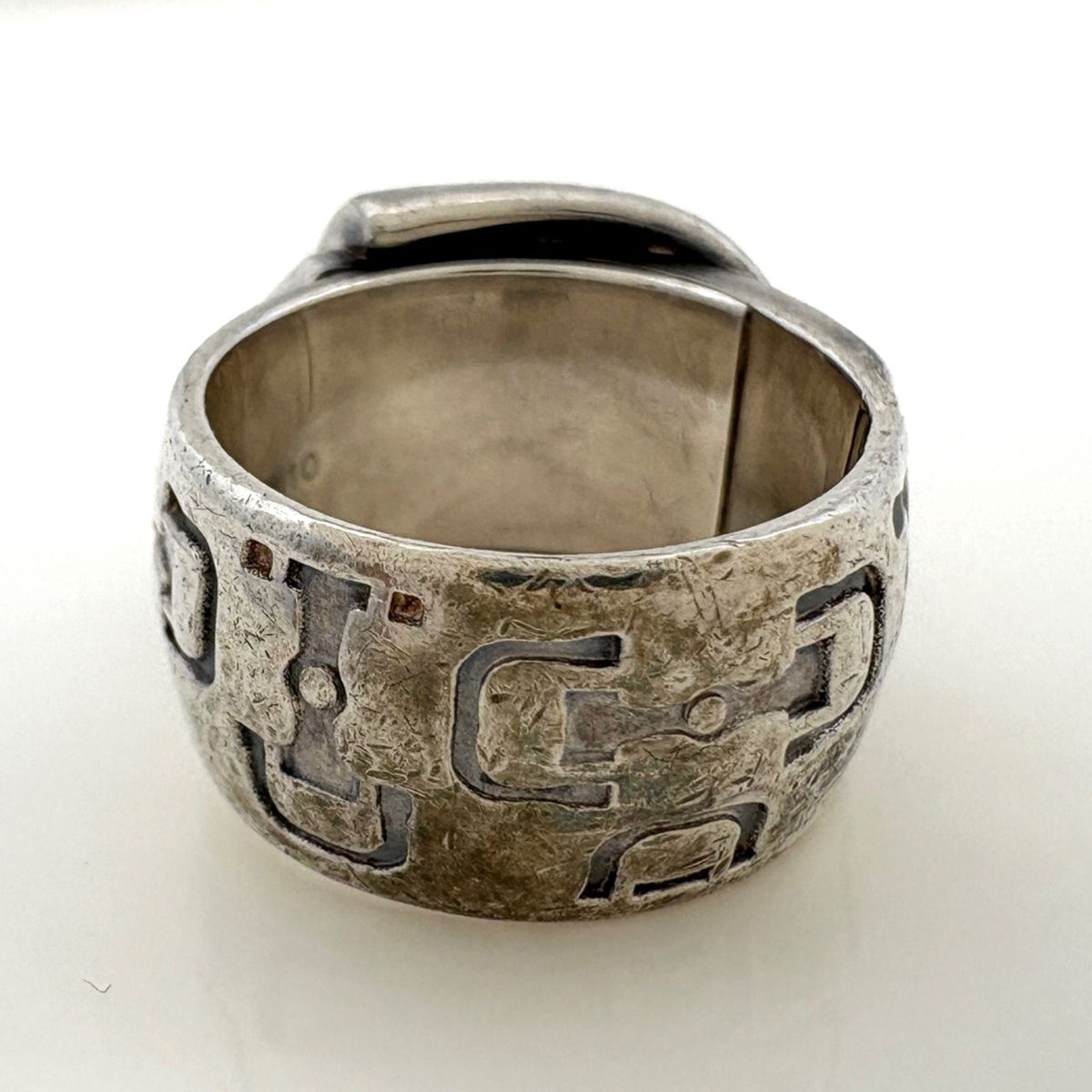 Gucci Belt Motif Ring Horsebit Silver — view 4