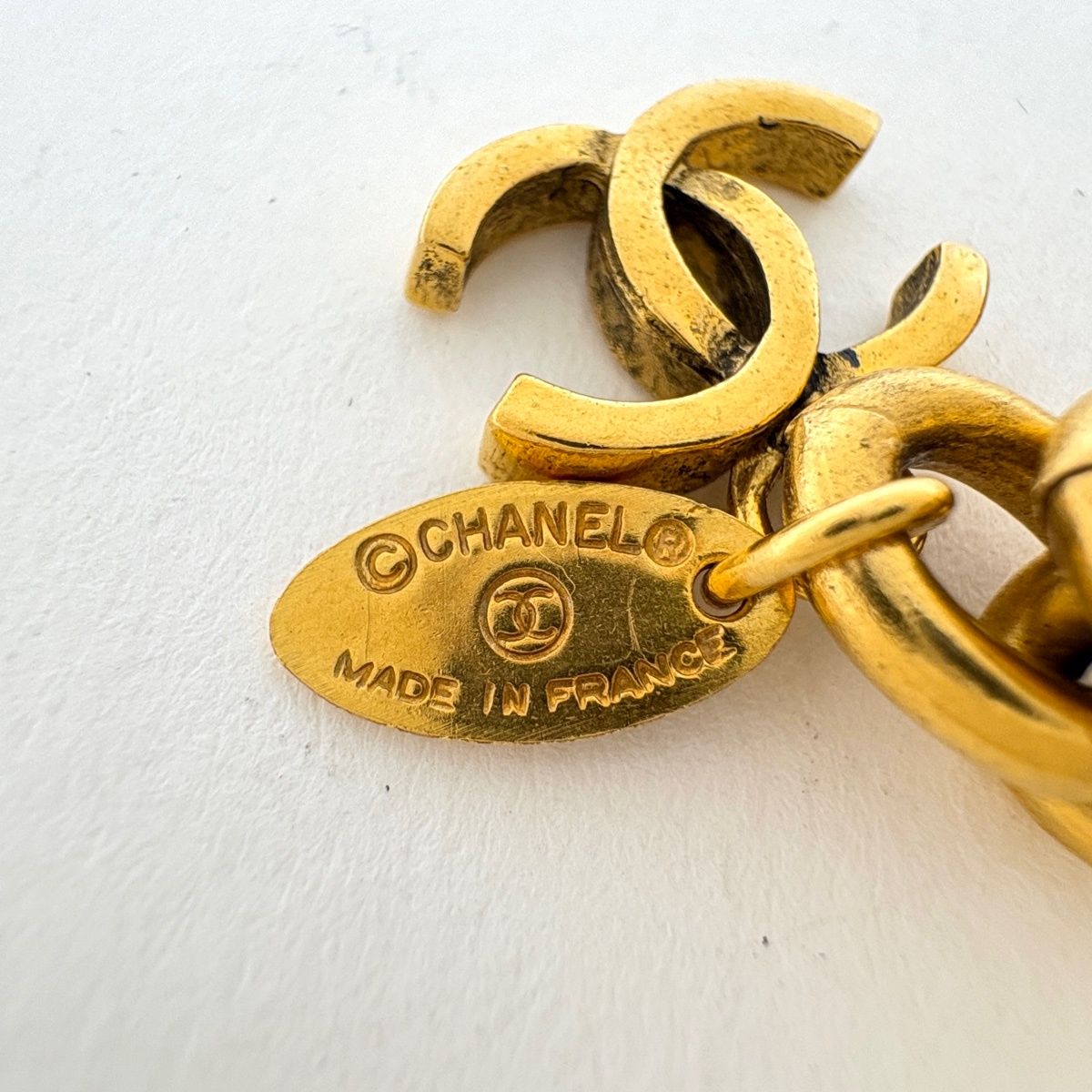 Chanel CC Logo Necklace CC Mark Round Gold Plated — view 6