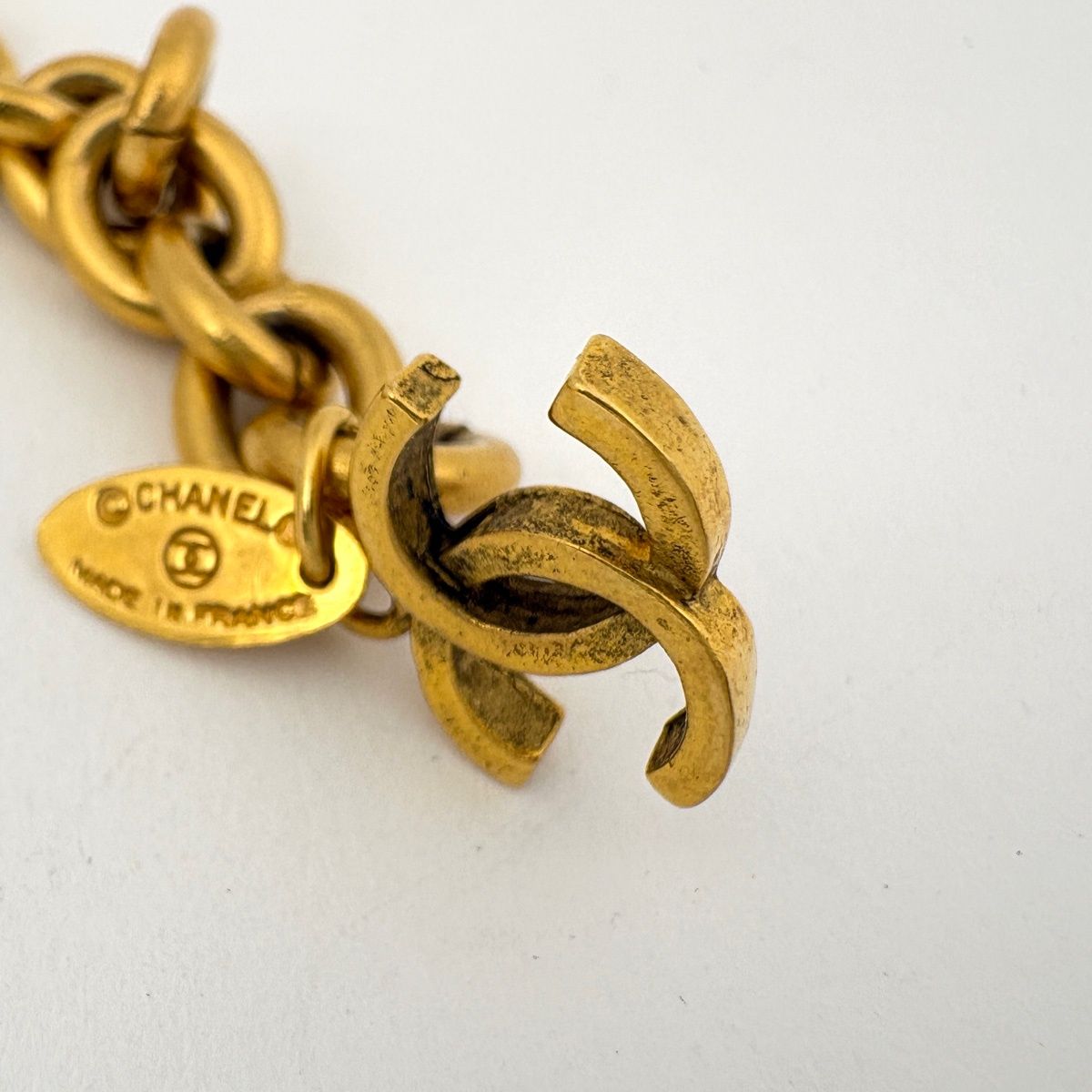 Chanel CC Logo Necklace CC Mark Round Gold Plated — view 4