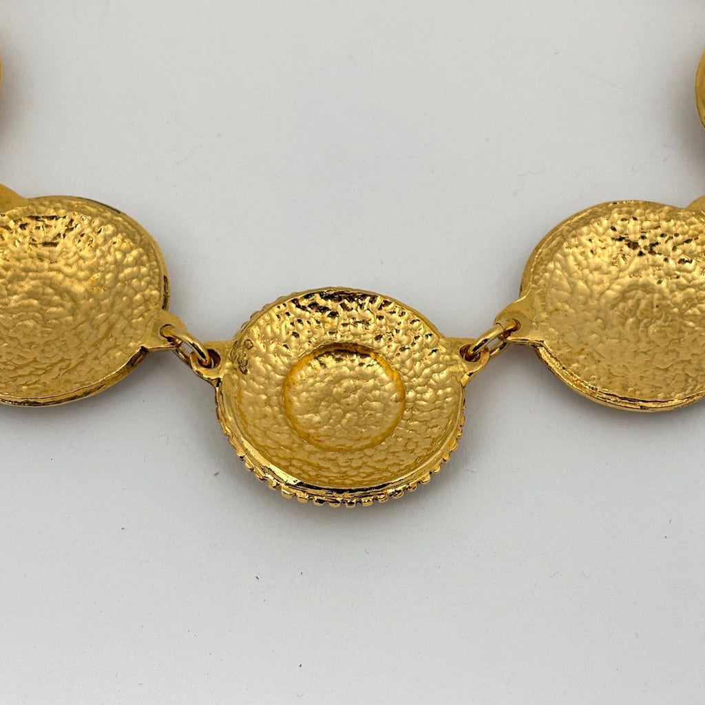 Chanel CC Logo Necklace CC Mark Round Gold Plated — view 2