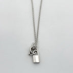 Hermes Kelly Cadena Necklace Pendant Silver — view 2