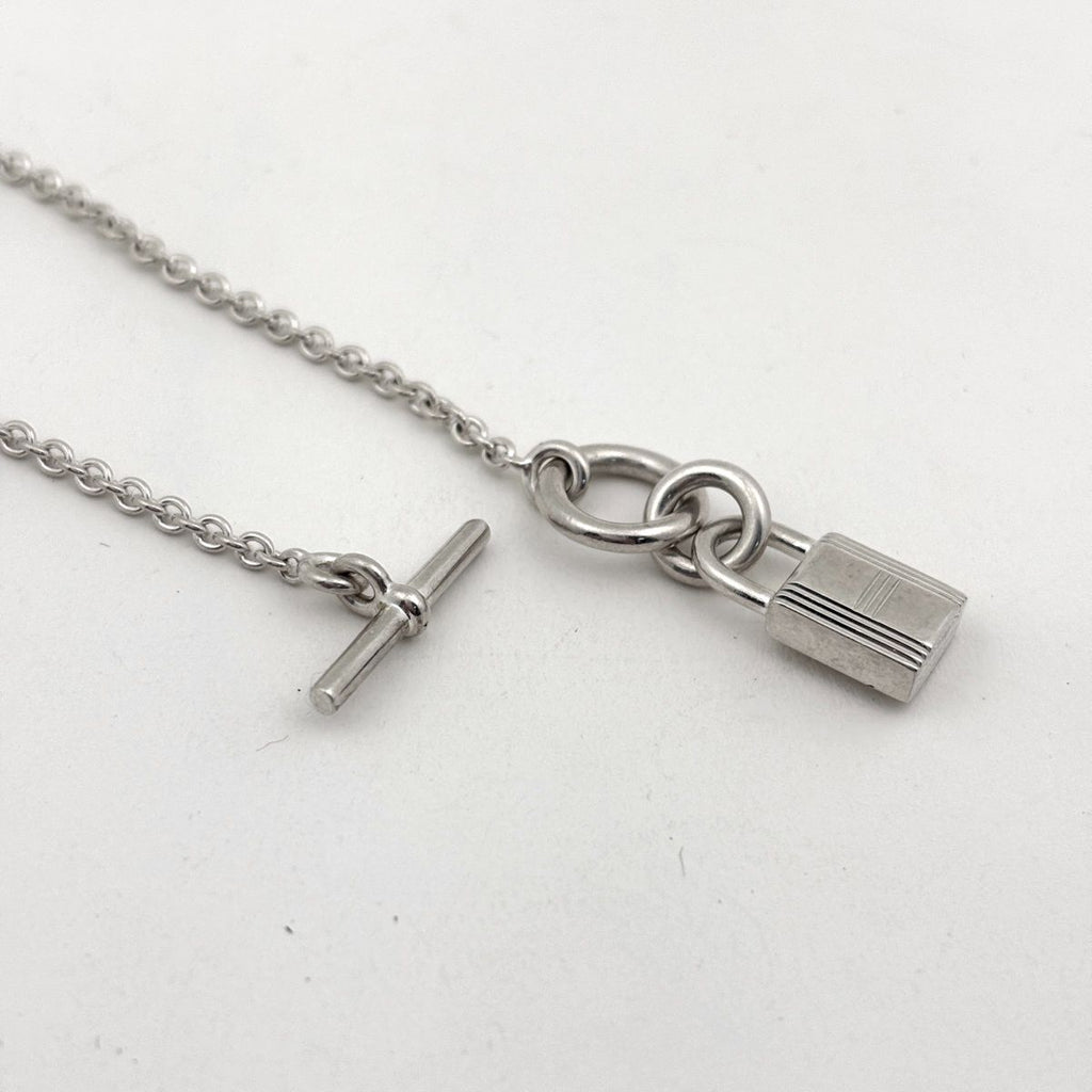 Hermes Kelly Cadena Necklace Pendant Silver — view 3
