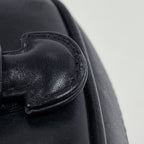 Chanel CC Logo Vanity Bicolor Makeup Pouch Leather Black — view 5