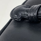 Chanel CC Logo Vanity Bicolor Makeup Pouch Leather Black — view 4