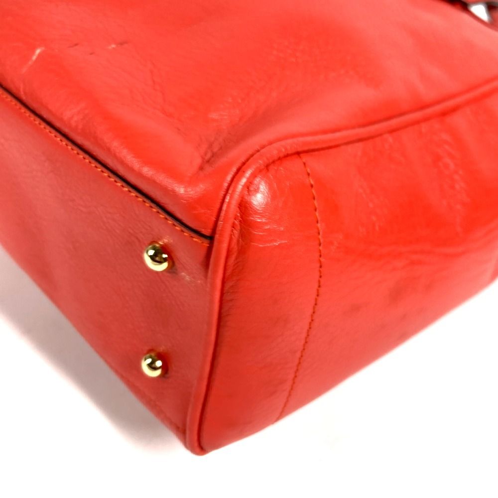 Loewe Shoulder Bag Logo Heritage Leather Orange Red — view 7