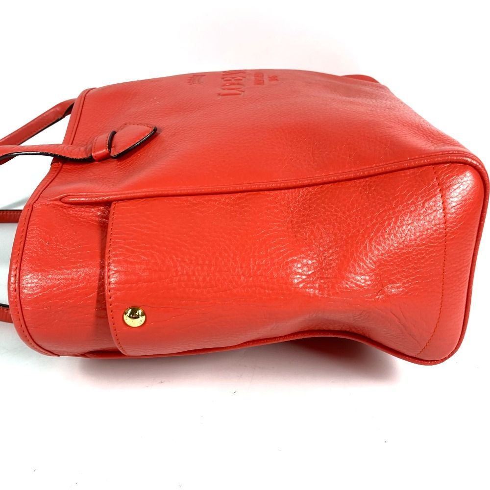 Loewe Shoulder Bag Logo Heritage Leather Orange Red — view 3