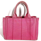 Prada Shoulder Bag Logo Canapa Mini Canvas Pink — view 2