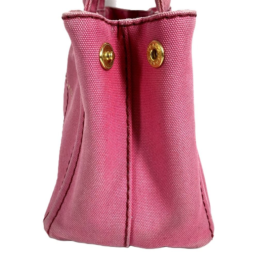 Prada Shoulder Bag Logo Canapa Mini Canvas Pink — view 3