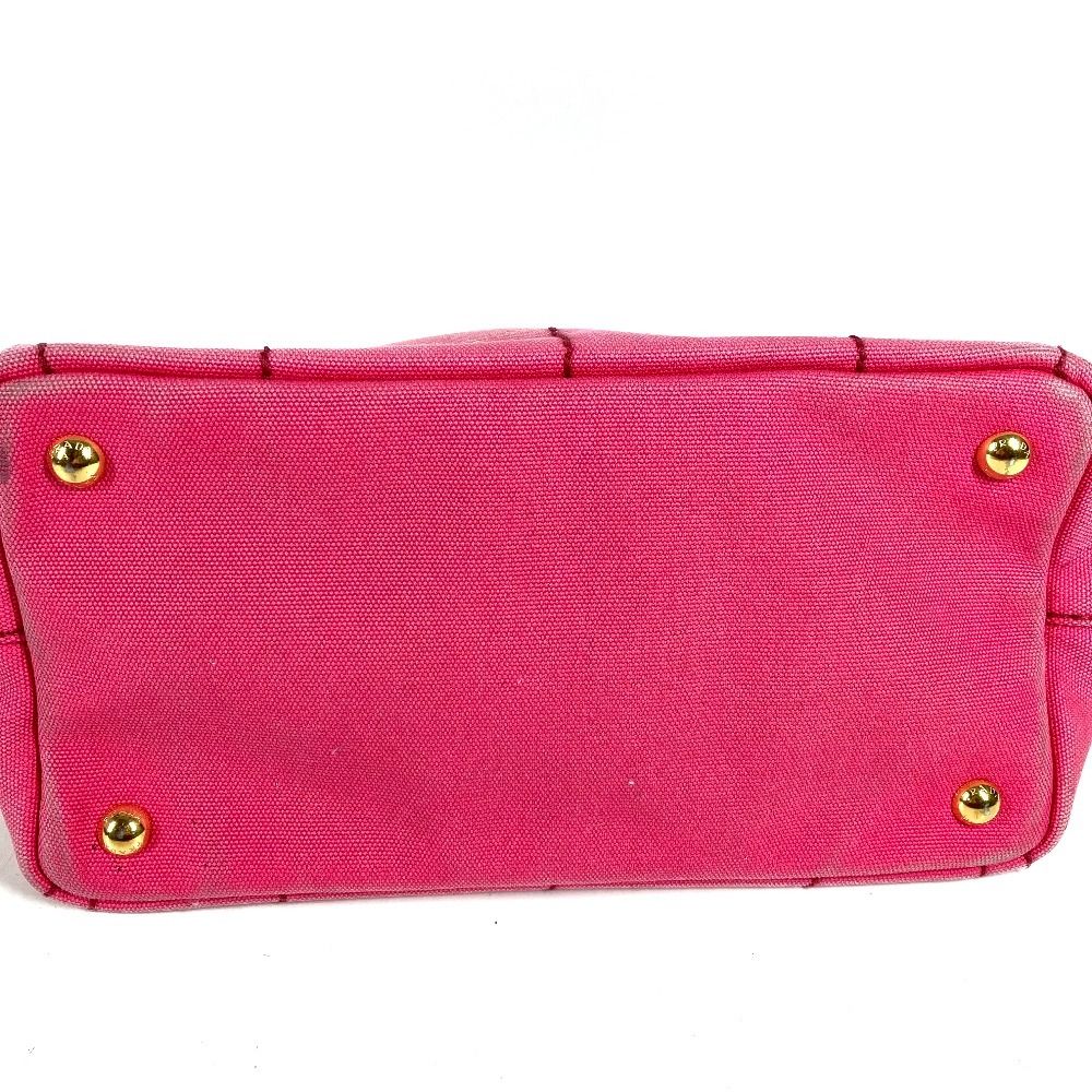 Prada Shoulder Bag Logo Canapa Mini Canvas Pink — view 5