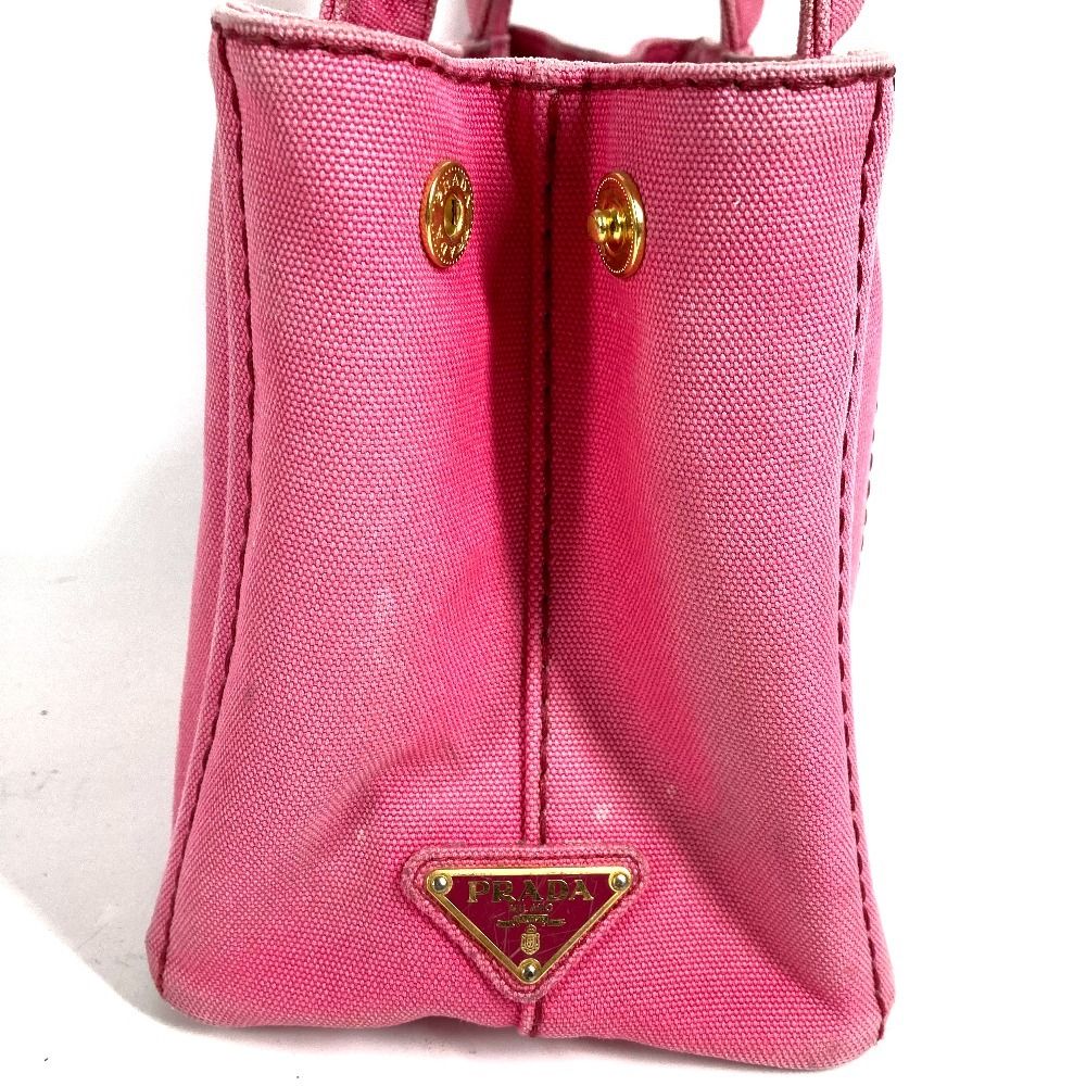 Prada Shoulder Bag Logo Canapa Mini Canvas Pink — view 4