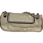 Chanel Shoulder Bag CC Logo Quilted Leather Beige — view 3