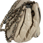 Chanel Shoulder Bag CC Logo Quilted Leather Beige — view 5