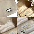 Chanel Shoulder Bag CC Logo Quilted Leather Beige — view 8