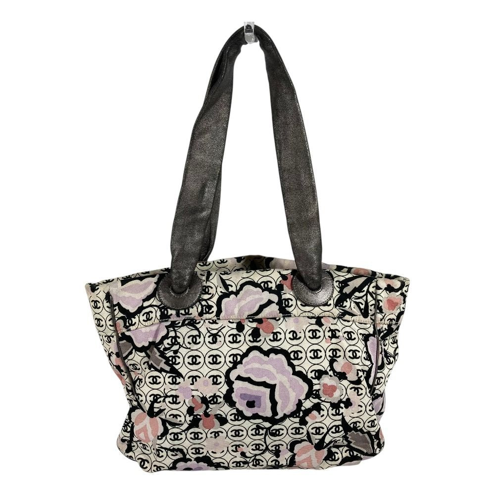Chanel Shoulder Bag Logo CC All Over Pattern Leather Canvas Multicolor — view 2