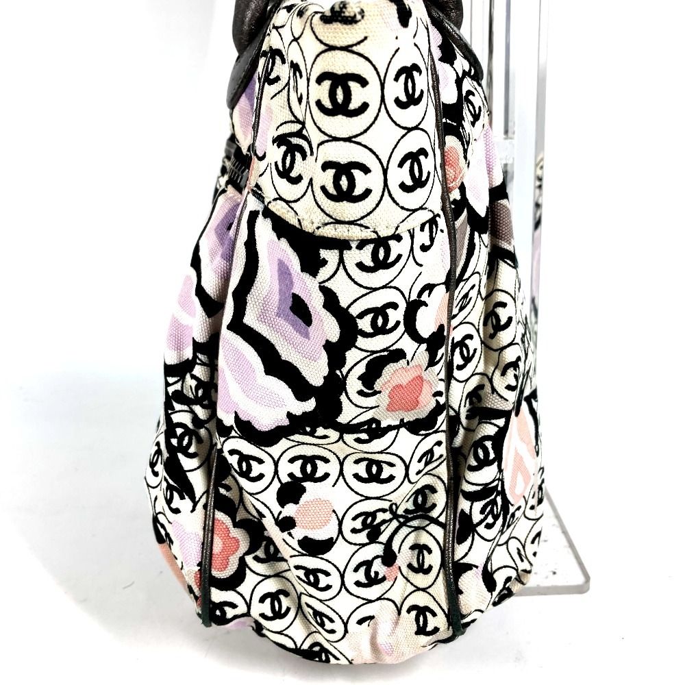 Chanel Shoulder Bag Logo CC All Over Pattern Leather Canvas Multicolor — view 3