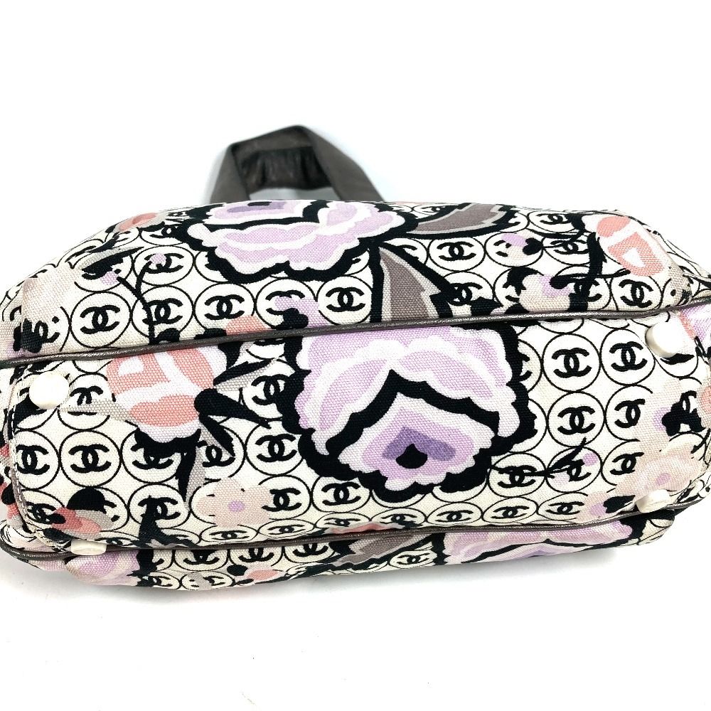 Chanel Shoulder Bag Logo CC All Over Pattern Leather Canvas Multicolor — view 5