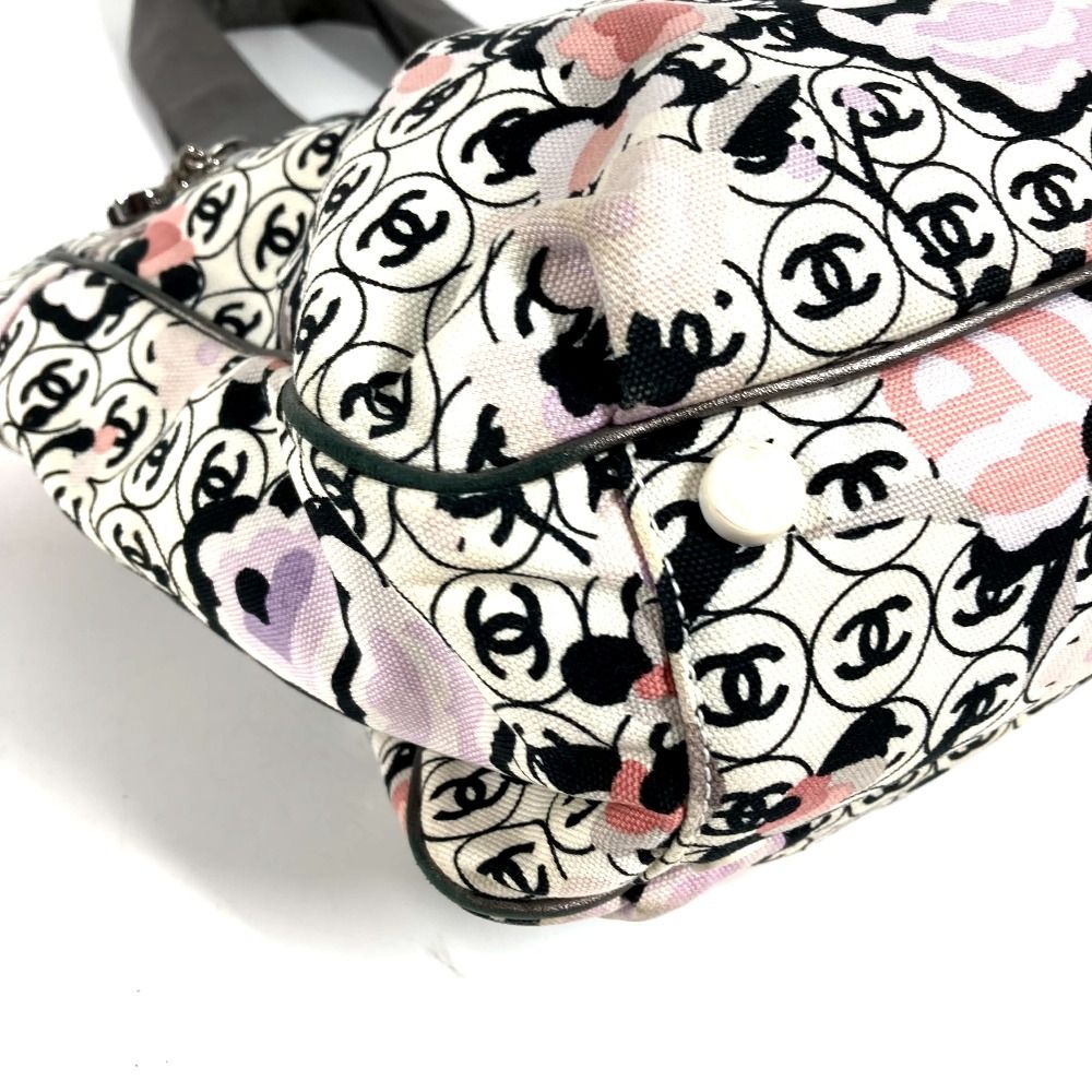 Chanel Shoulder Bag Logo CC All Over Pattern Leather Canvas Multicolor — view 6
