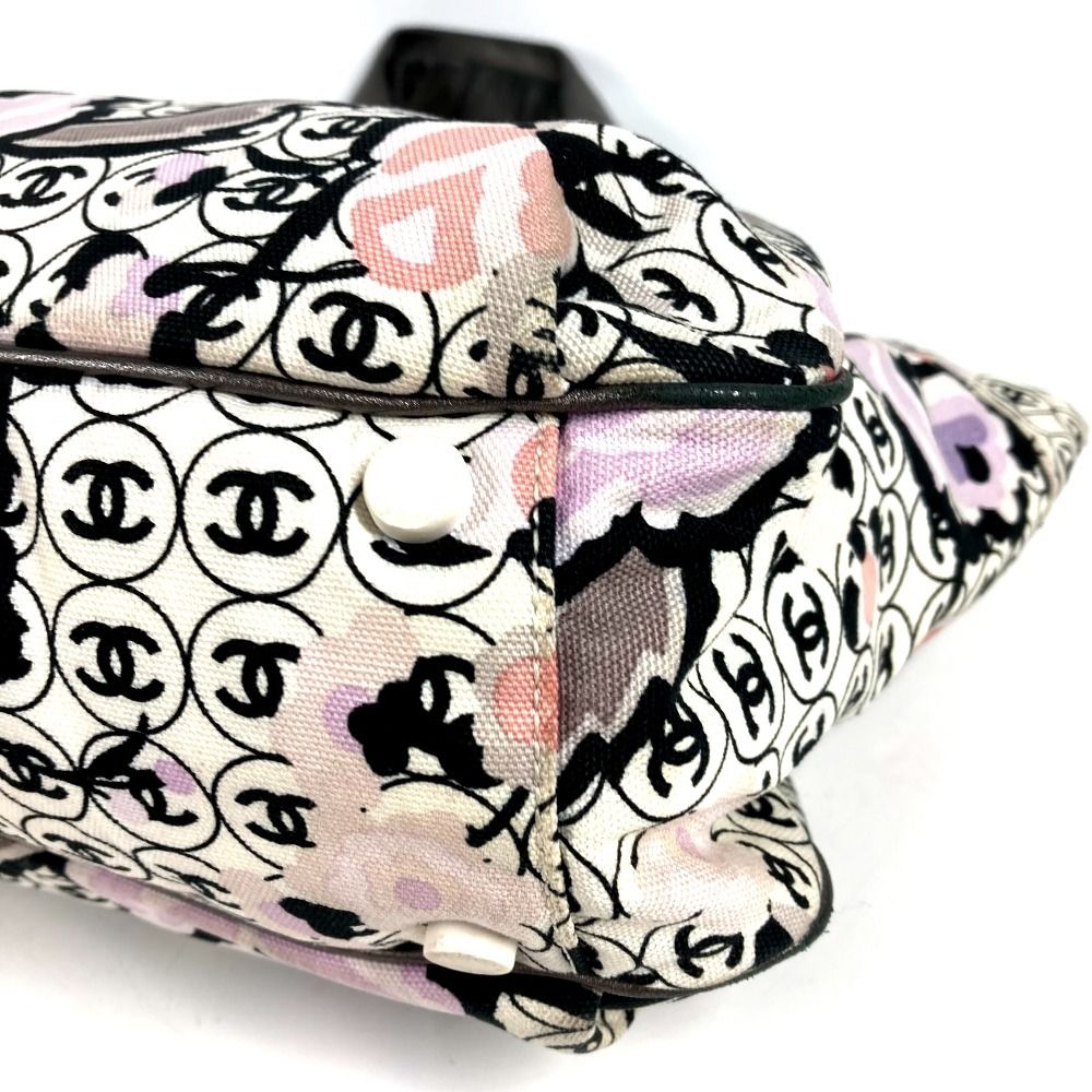 Chanel Shoulder Bag Logo CC All Over Pattern Leather Canvas Multicolor — view 7