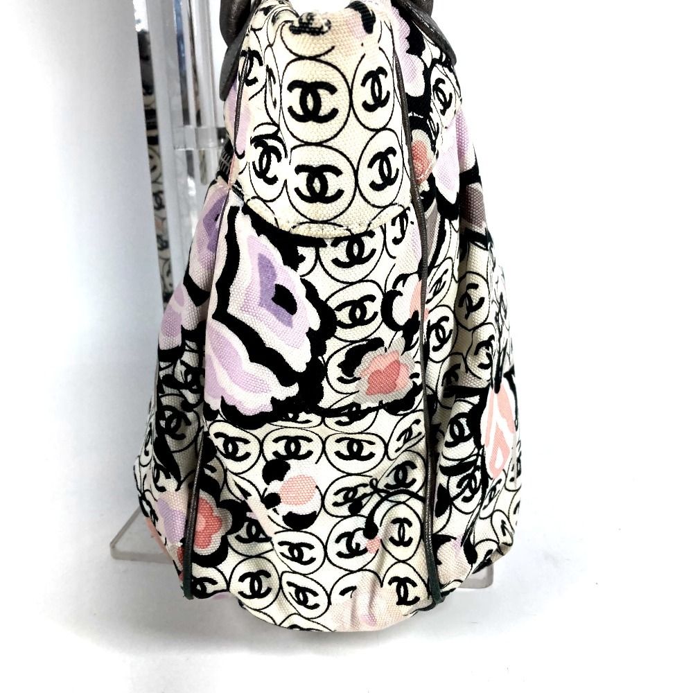 Chanel Shoulder Bag Logo CC All Over Pattern Leather Canvas Multicolor — view 4