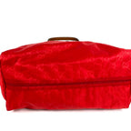 Gucci Shoulder Bag Logo GG Leather Nylon Red — view 5