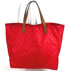 Gucci Shoulder Bag Logo GG Leather Nylon Red — view 2