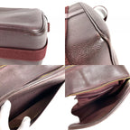 Louis Vuitton Shoulder Bag Reporter PM Taiga Leather Acajou Purple — view 8