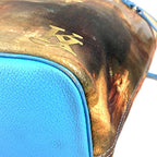 Louis Vuitton Shoulder Bag Neverfull MM Leather Blue — view 7