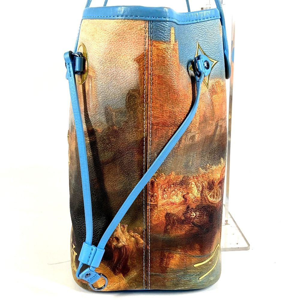 Louis Vuitton Shoulder Bag Neverfull MM Leather Blue — view 4