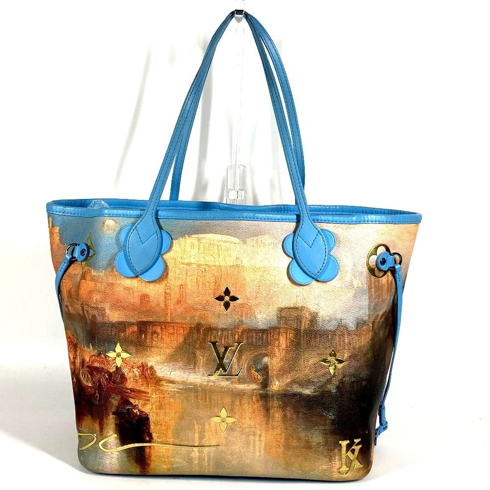 Louis Vuitton Shoulder Bag Neverfull MM Leather Blue — view 2