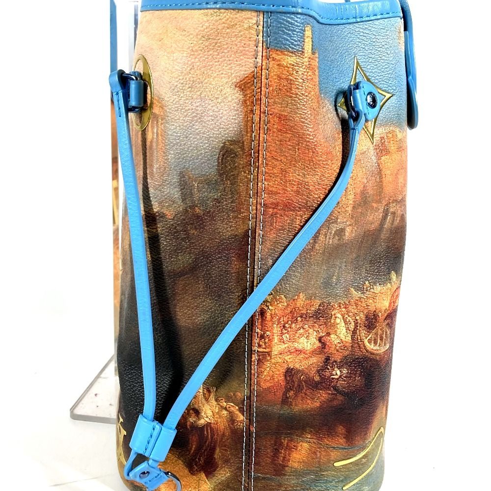 Louis Vuitton Shoulder Bag Neverfull MM Leather Blue — view 5