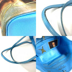 Louis Vuitton Shoulder Bag Neverfull MM Leather Blue — view 8
