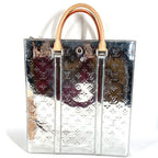 Louis Vuitton Handbag Sac Plat Leather Silver — view 2
