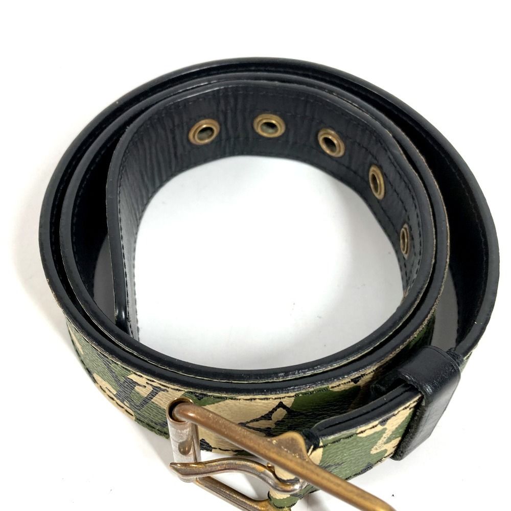 Louis Vuitton Belt Ceinture Monogram Flage Canvas Khaki — view 2
