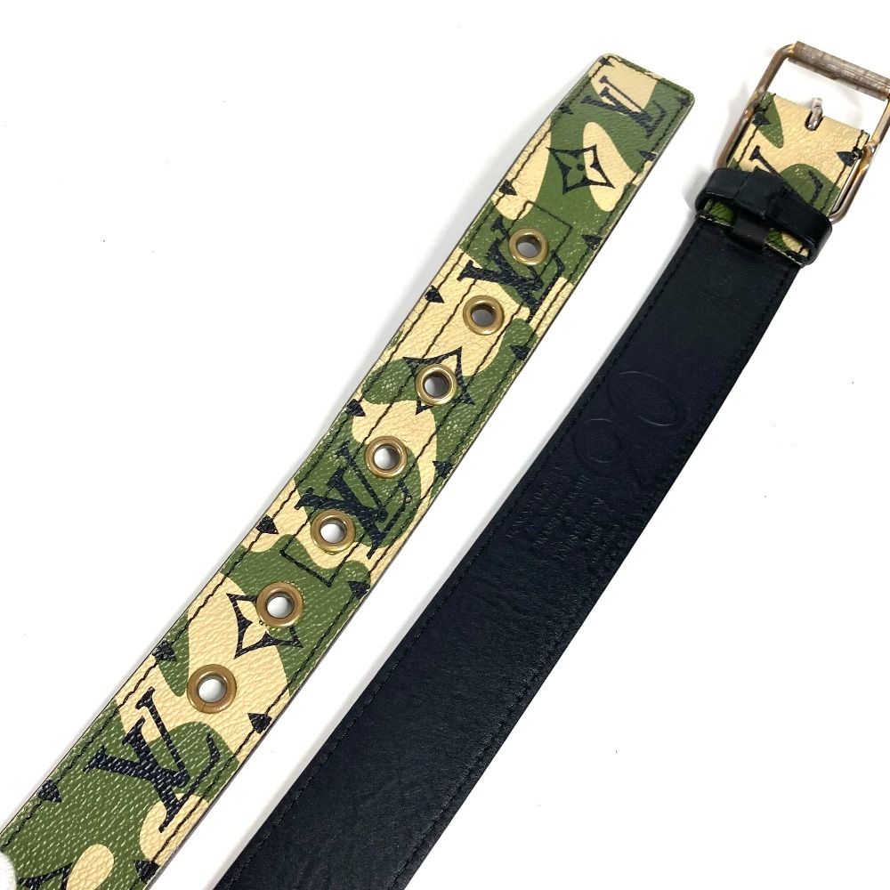 Louis Vuitton Belt Ceinture Monogram Flage Canvas Khaki — view 8