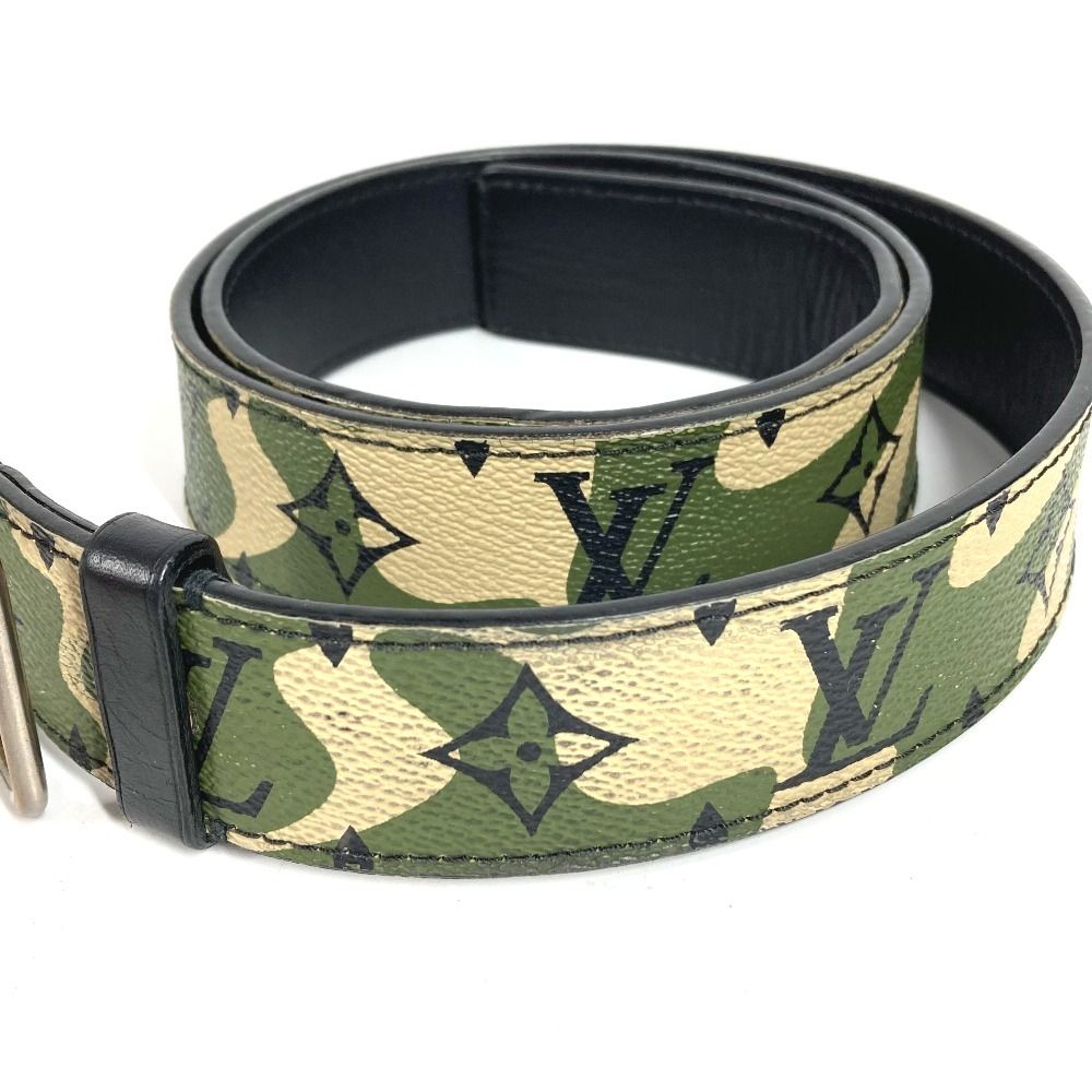 Louis Vuitton Belt Ceinture Monogram Flage Canvas Khaki — view 3