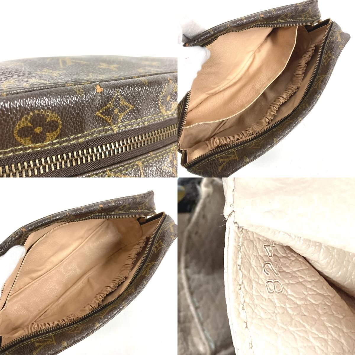 Louis Vuitton Makeup Pouch Trousse Toilette 28 Monogram Canvas Brown — view 8