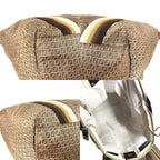 Fendi Shoulder Bag Logo Zucchino Nylon Beige — view 7