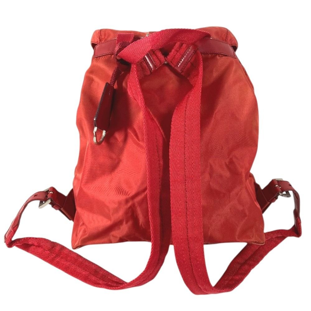 Prada Backpack Sac Triangle Logo Nylon Red — view 2