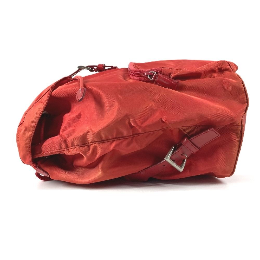Prada Backpack Sac Triangle Logo Nylon Red — view 3