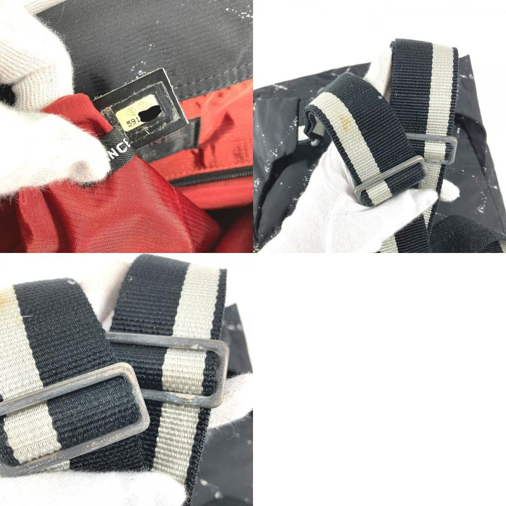 Chanel Backpack Logo Nylon Black — view 9