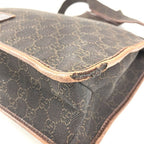 Gucci Shoulder Bag GG Logo Leather Canvas Brown — view 6