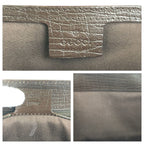 Gucci Bamboo Beige Brown Silver GG Canvas Tote — view 4