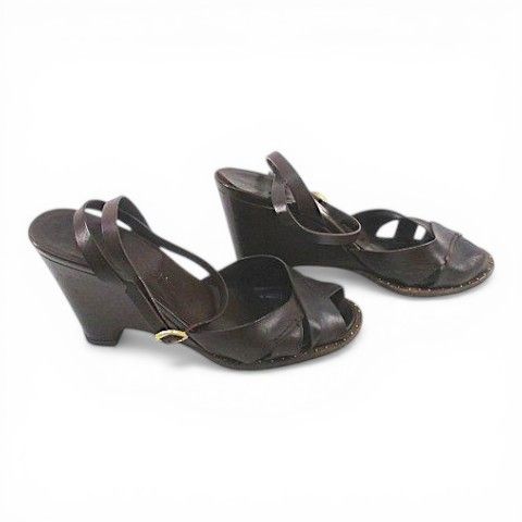 Louis Vuitton Sandals Wedge Sole Cross — view 3