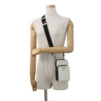 Prada Shoulder Bag Triangle Smartphone Saffiano White — view 4