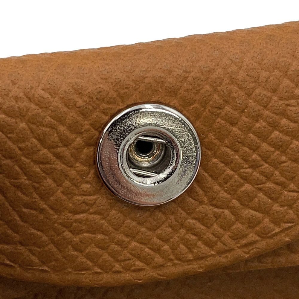 Hermes Coin Case Bastia Gold Epsom Purse Wallet — view 6